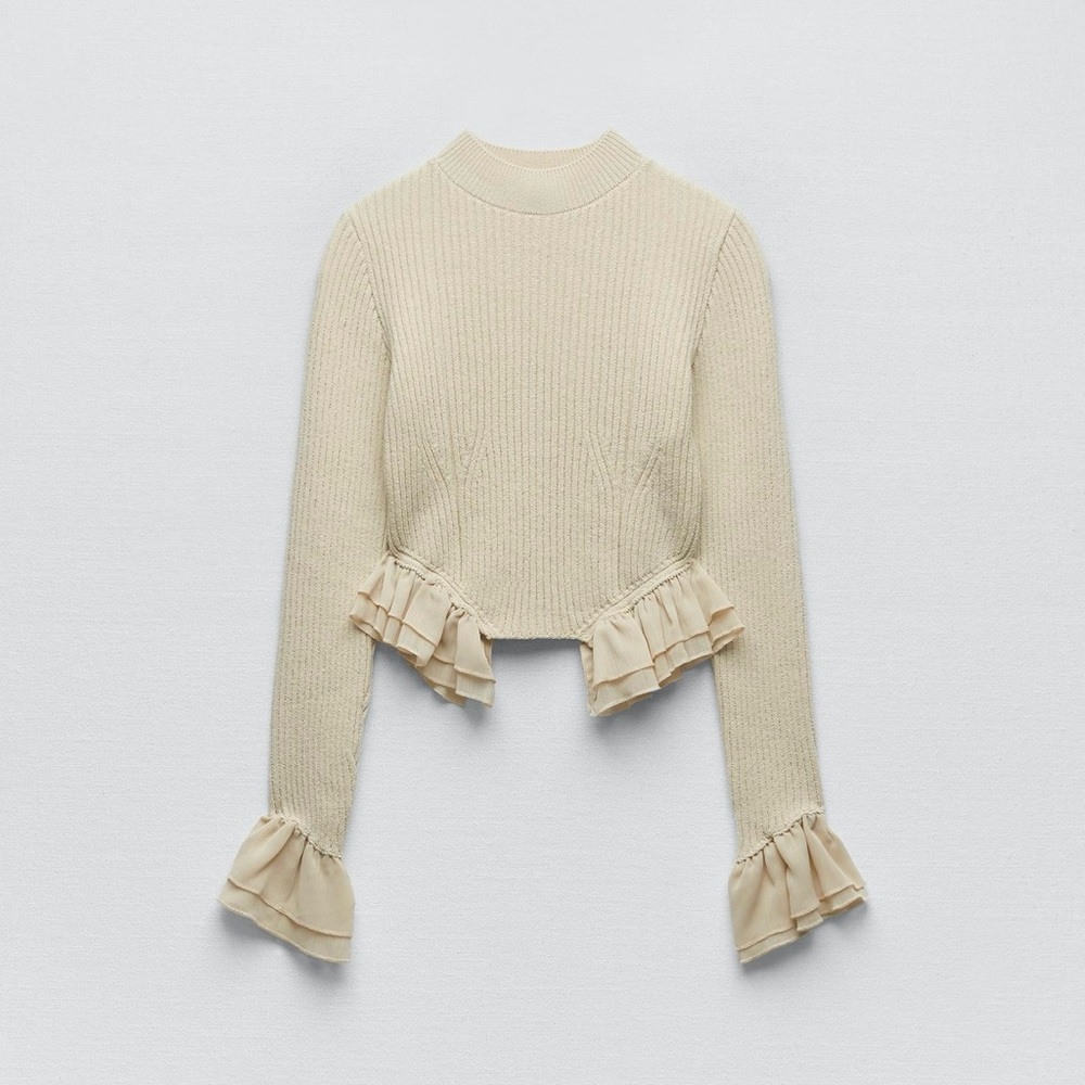Zara Beige Knit Pullover